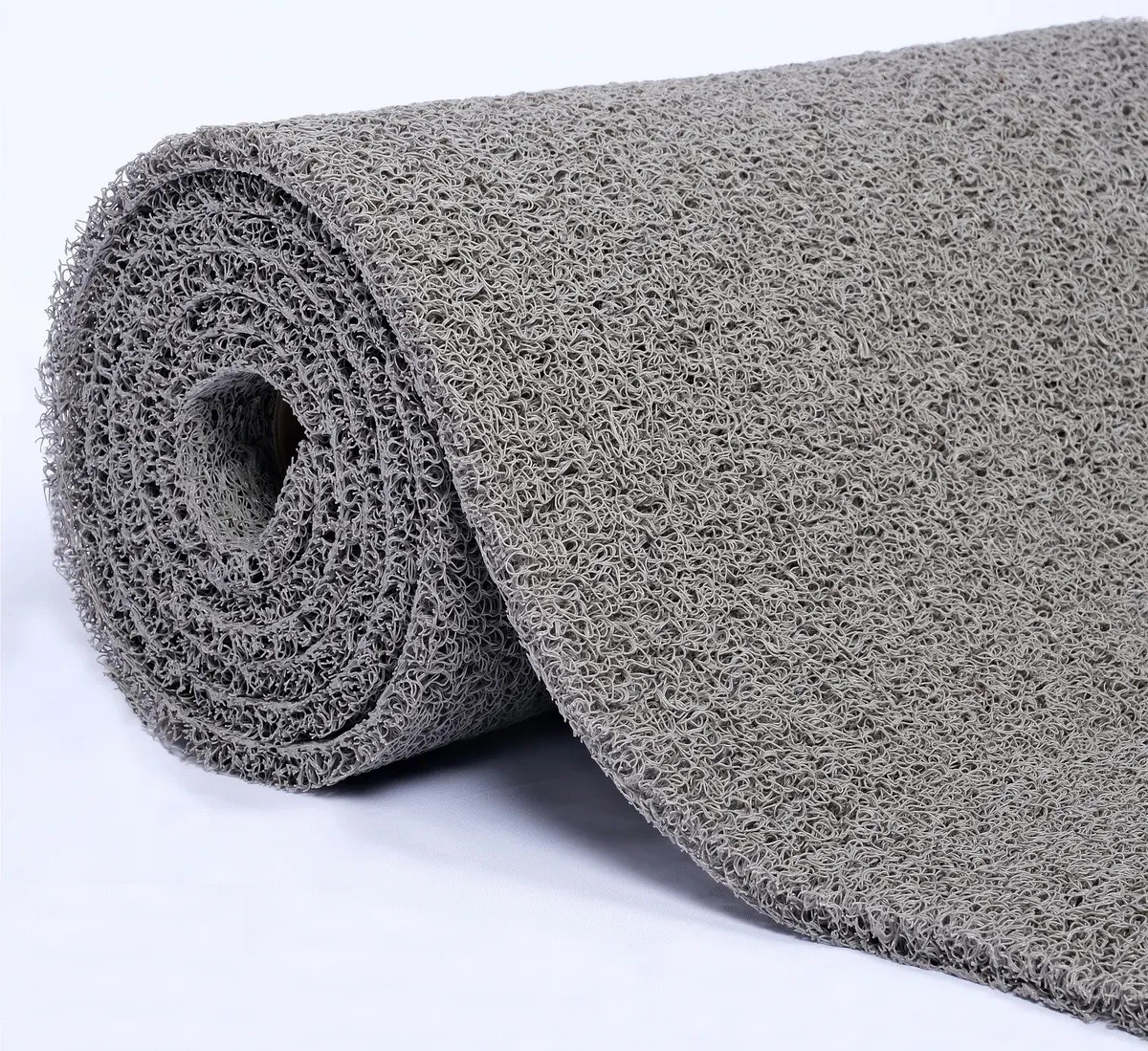 Gri Kıvırcık Paspas Islak ve İç Dış Mekanlar Kaymaz Kaydırmaz Yolluk Kapı Önü Plastik Halı PVC Kaygan Zeminler İçin