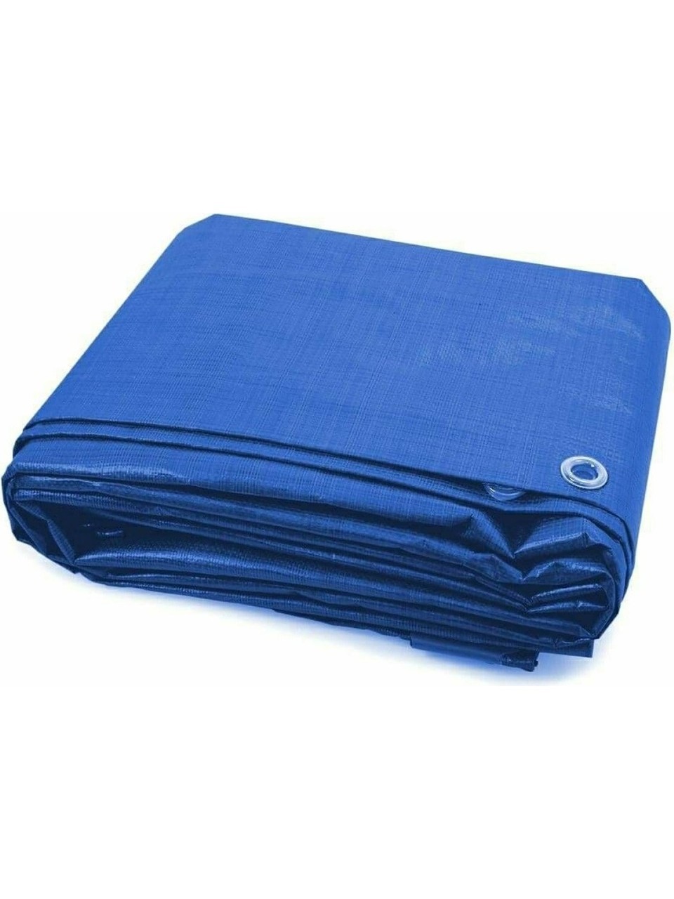 Mavi 10x10 Metre Kuşgözlü Branda Çadır Tente Kapsüllü Pullu Kar Su Toz Geçirmez Örtülük Korumalık En: 10 Metre - Boy: 10 Metre