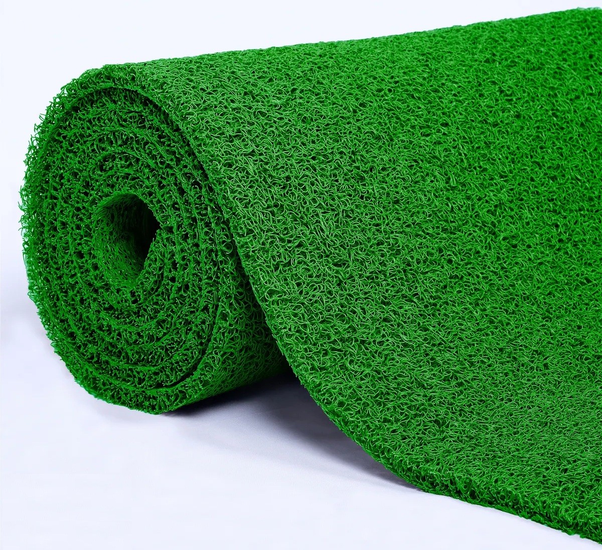 Yeşil Kıvırcık Paspas Islak ve İç Dış Mekanlar Kaymaz Kaydırmaz Yolluk Kapı Önü Plastik Halı PVC Kaygan Zeminler İçin
