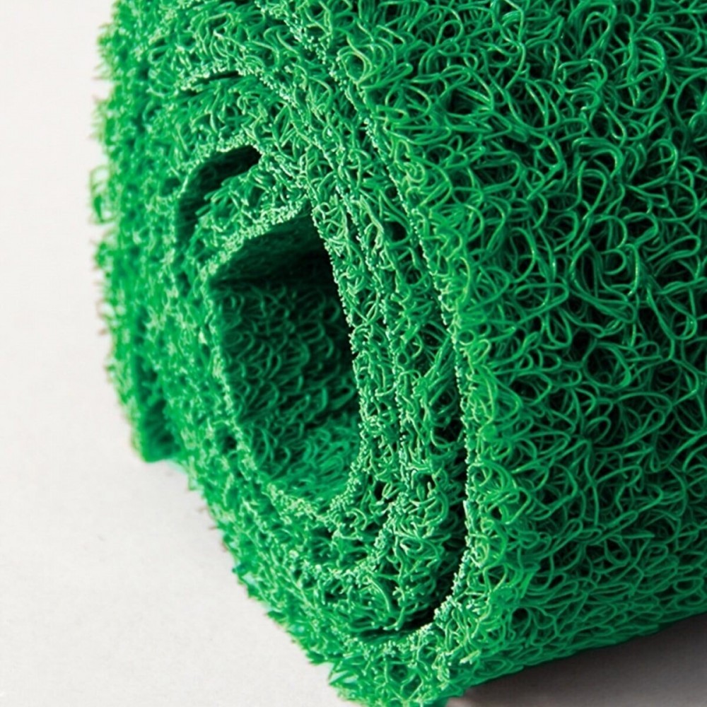Yeşil Kıvırcık Paspas Islak ve İç Dış Mekanlar Kaymaz Kaydırmaz Yolluk Kapı Önü Plastik Halı PVC Kaygan Zeminler İçin