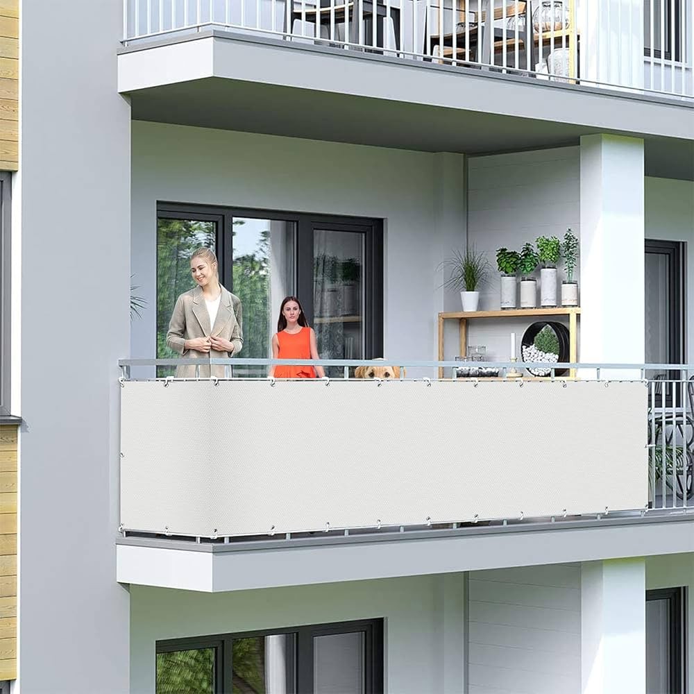 60 cm Eninde Polyester Balkon Demiri Korkuluğu Brandası Çadırı Bahçe Çiti Tente