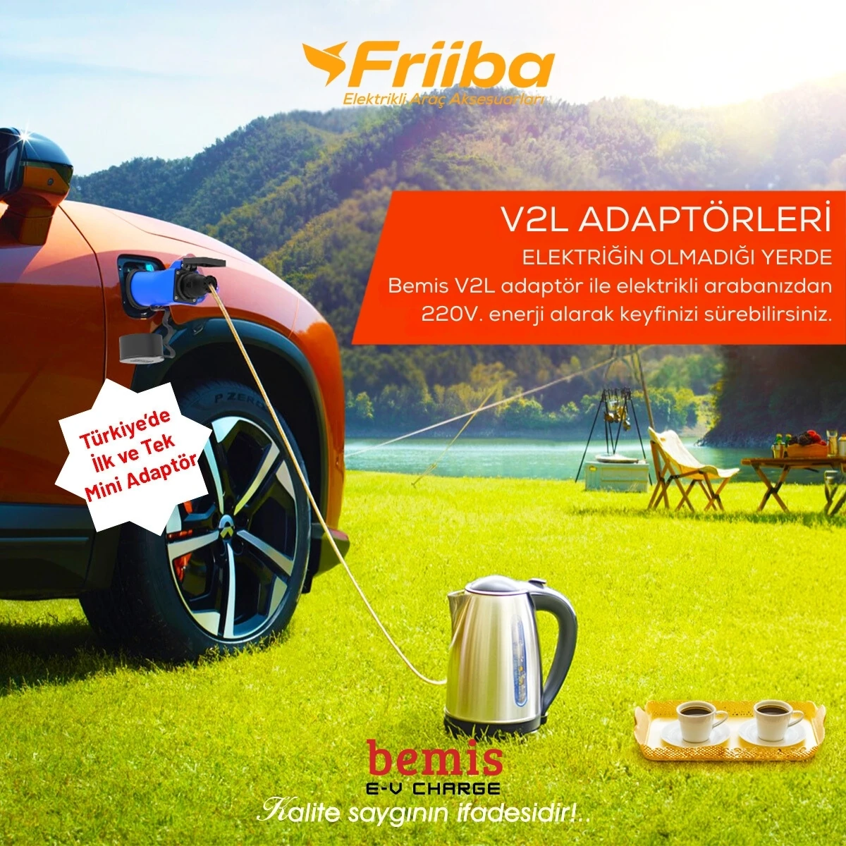 3’lü Priz Uzatma V2L Adaptör