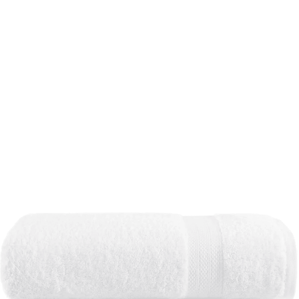 %100 Pamuk 70x140 cm Çizgi Desenli Banyo ve Duş Havlusu - Yumuşak ve Su Emici - beyaz