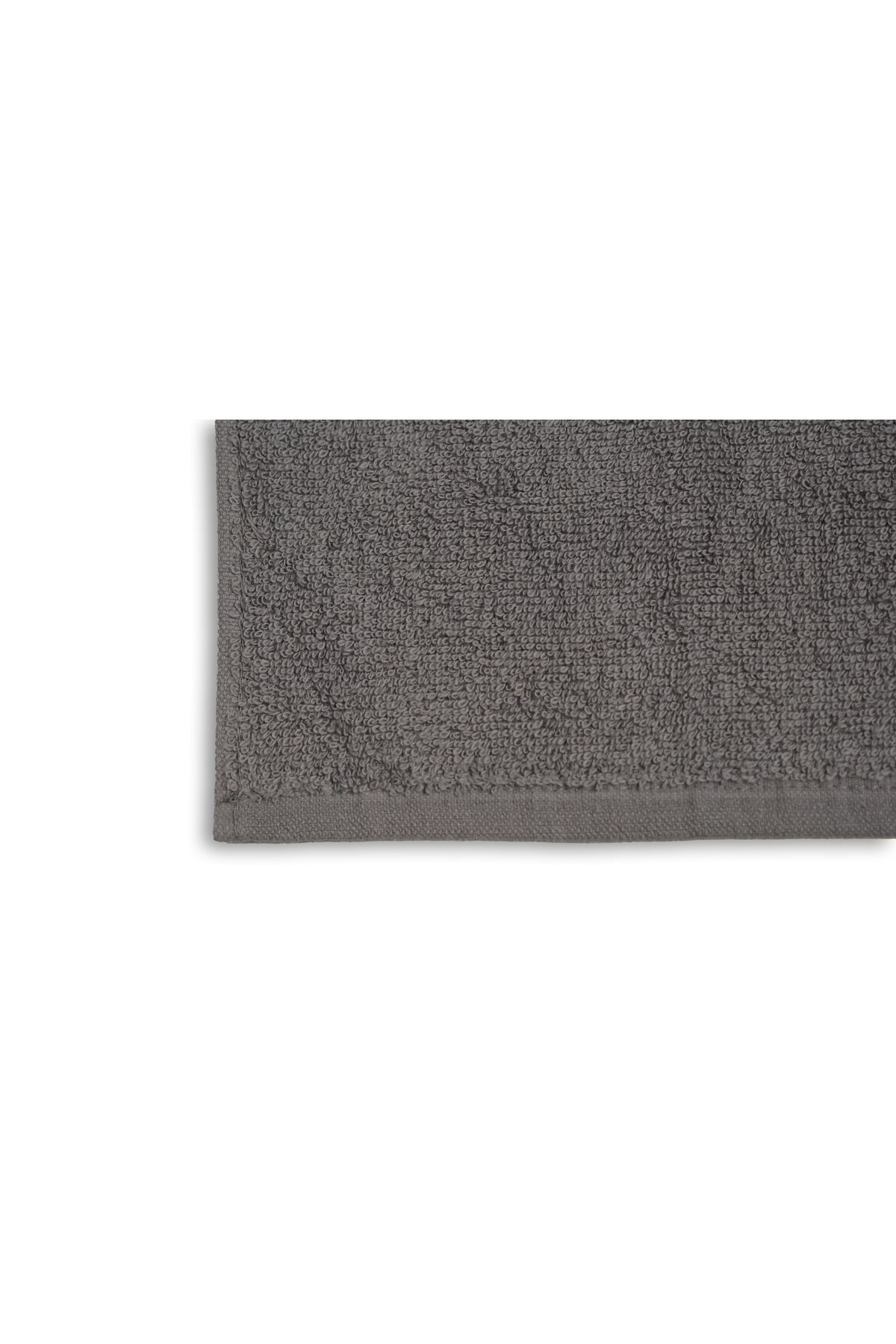 Gri El Yüz Havlusu %100 Pamuk 30x50 Cm Bir Adet Spor Kuaför Mutfak Havlusu