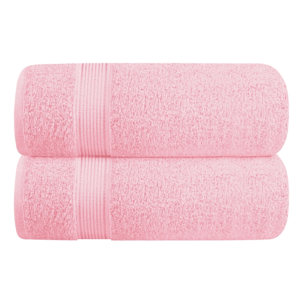 Beyaz 2'li Premium 50x90 cm El ve Yüz Havlusu Yumuşak ve Dayanıklı Dokusu ile Şıklık ve Konfor - pembe