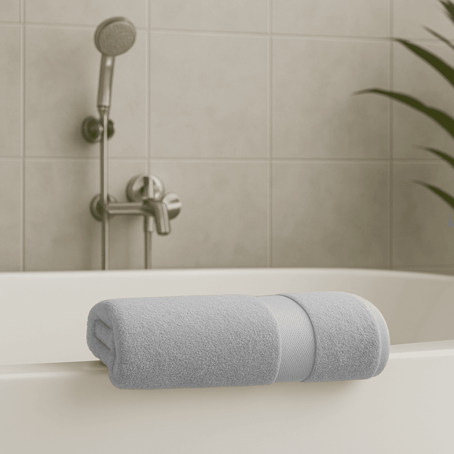  Çizgi Desenli Banyo ve Duş Havlusu %100 Pamuk 70x140 cm Yumuşak ve Su Emici