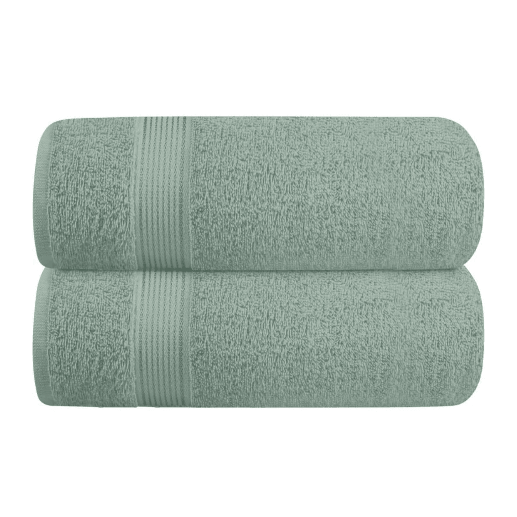 Beyaz 2'li Premium 50x90 cm El ve Yüz Havlusu Yumuşak ve Dayanıklı Dokusu ile Şıklık ve Konfor - yeşil