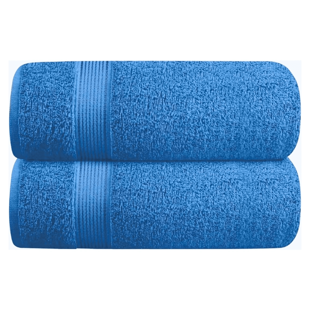 Beyaz 2'li Premium 50x90 cm El ve Yüz Havlusu Yumuşak ve Dayanıklı Dokusu ile Şıklık ve Konfor - mavi