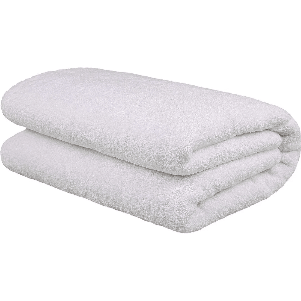 Banyo Havlusu %100 Pamuk 90x150 cm Beyaz Yumuşak ve Dayanıklı 600 gr Desensiz