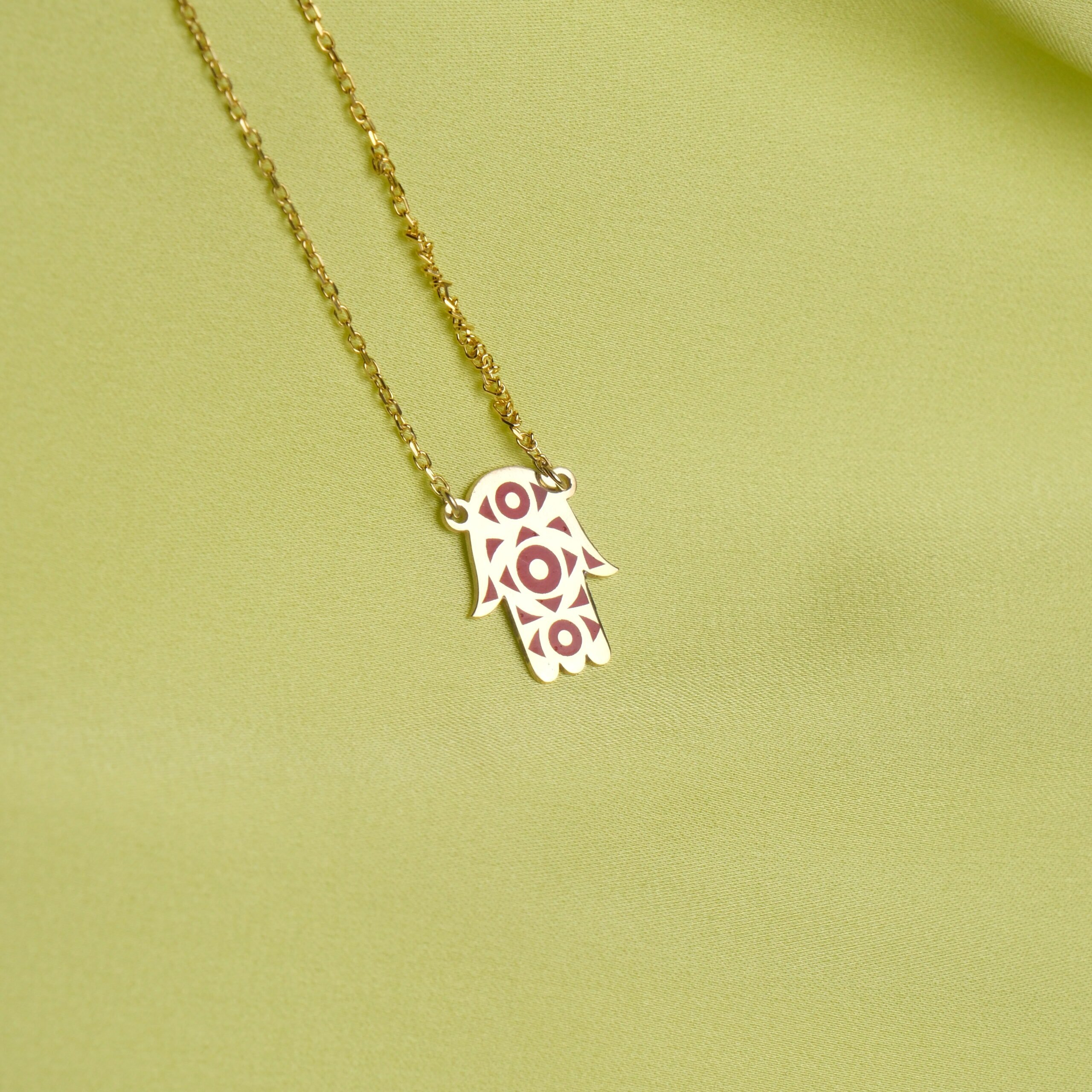 Mİneli Hamsa Kolye
