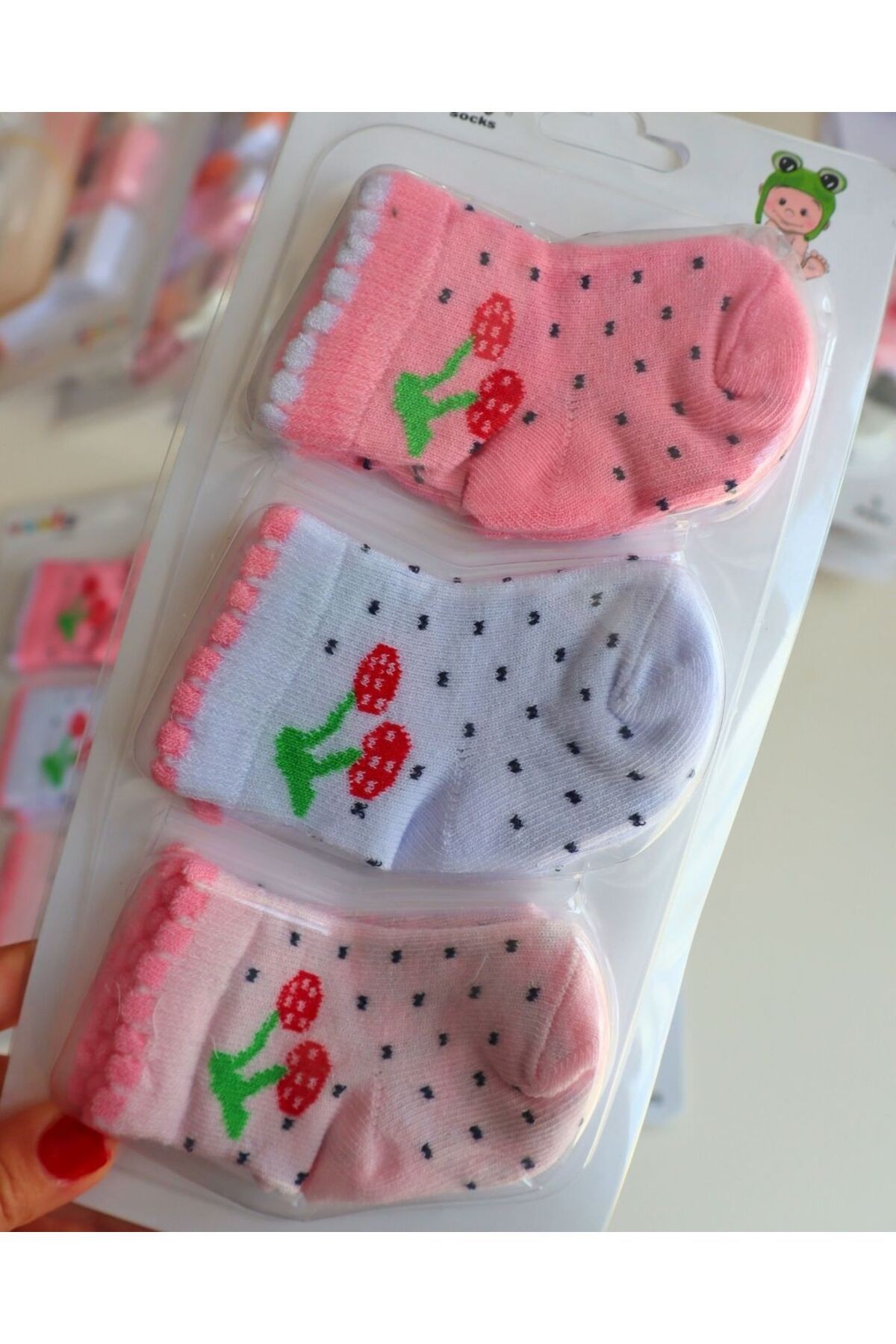 3'lü Yenidoğan Organik Pamuk Yumuşak Bebek Soft Renkli Çorap - pembe