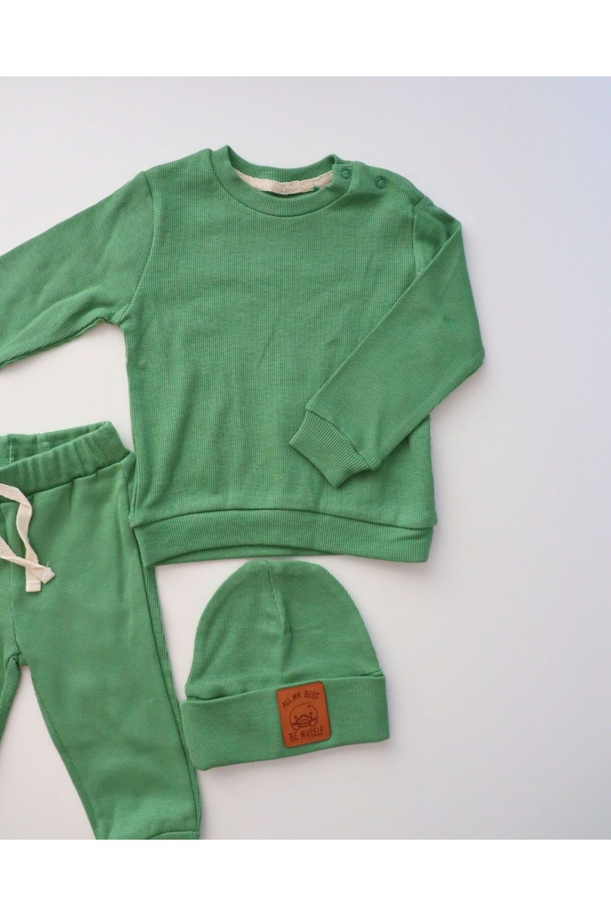 Rahat ve Basic Ribana Bereli 3 'lü Kız rkek Bebek Takım