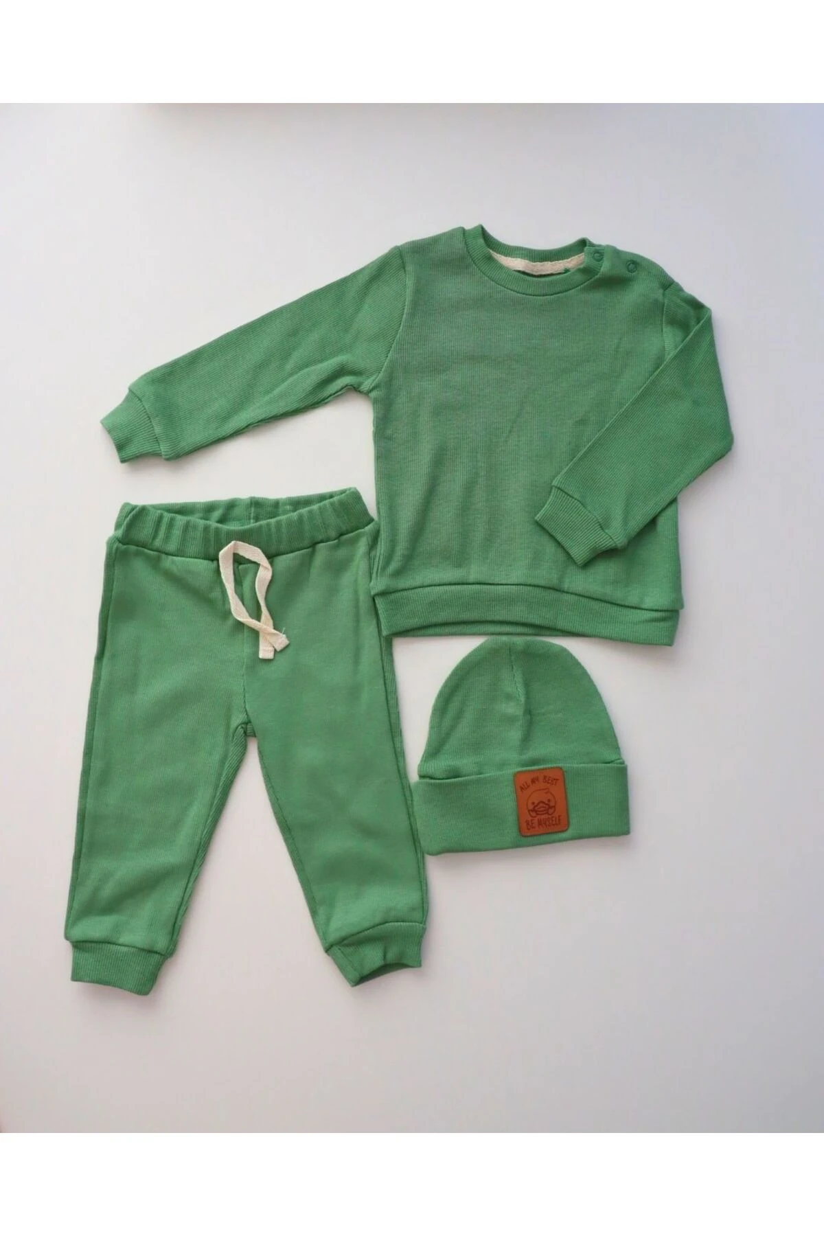 Rahat ve Basic Ribana Bereli 3 'lü Kız rkek Bebek Takım
