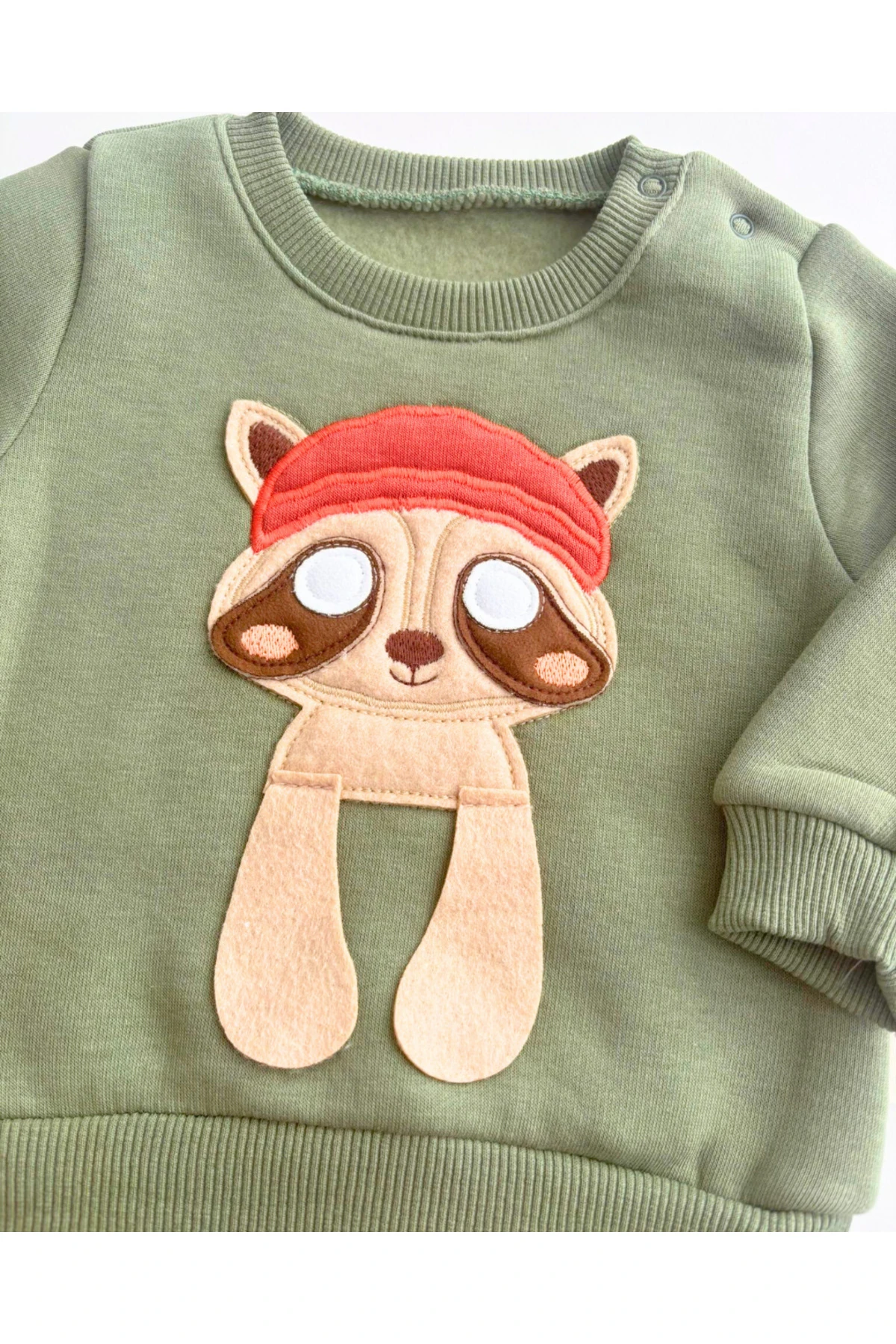 Necix Şardonlu Kışlık Kız Erkek Bebek Takım Panduflu Tasarım Desenli