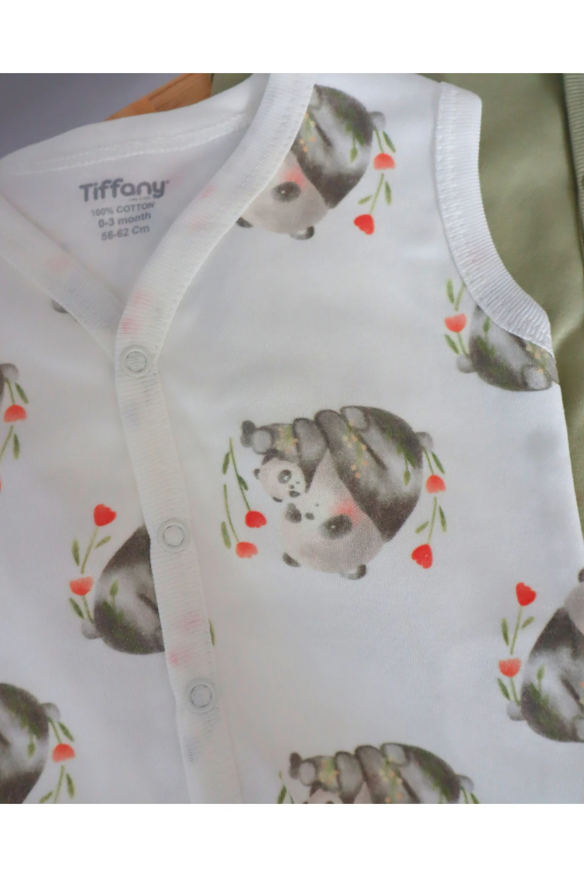 Panda Tasarım Desenli Şık ve Rahat Kız Erkek Bebek Theme Yelek