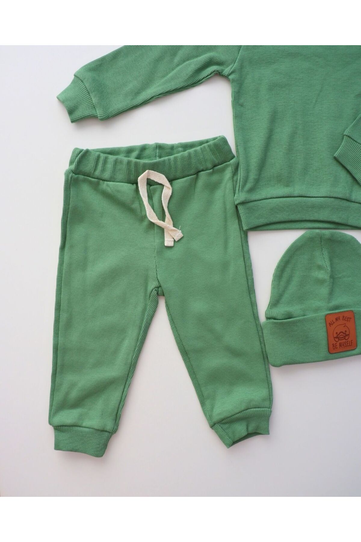 Rahat ve Basic Ribana Bereli 3 'lü Kız rkek Bebek Takım