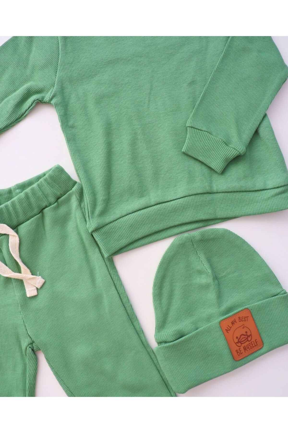 Rahat ve Basic Ribana Bereli 3 'lü Kız rkek Bebek Takım