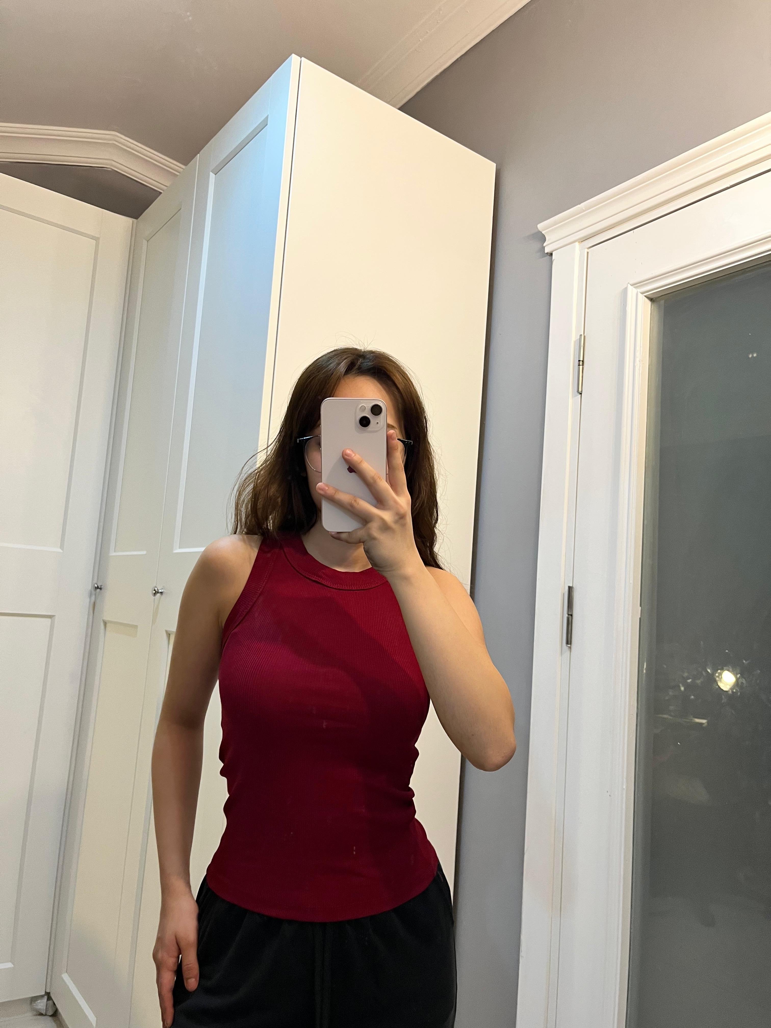 Halter yaka bordo fitilli atlet