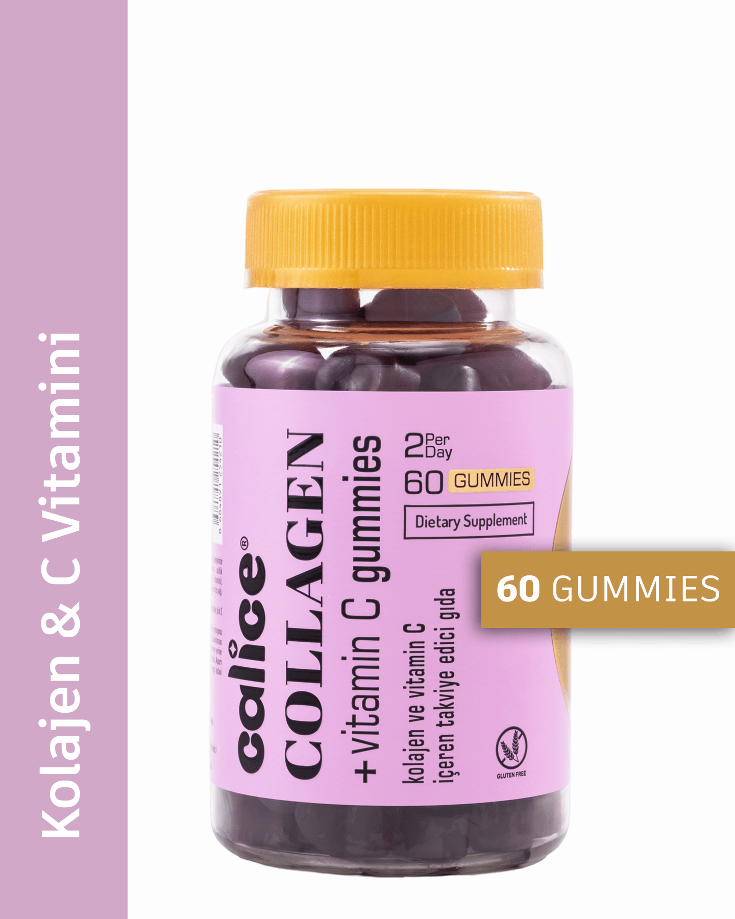 Kolajen ve C Vitamini İçeren Takviye Edici Gıda (60 Gummies)