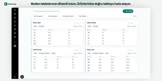BedenLab - Beden Öneri Sistemi ekran görüntüsü 3