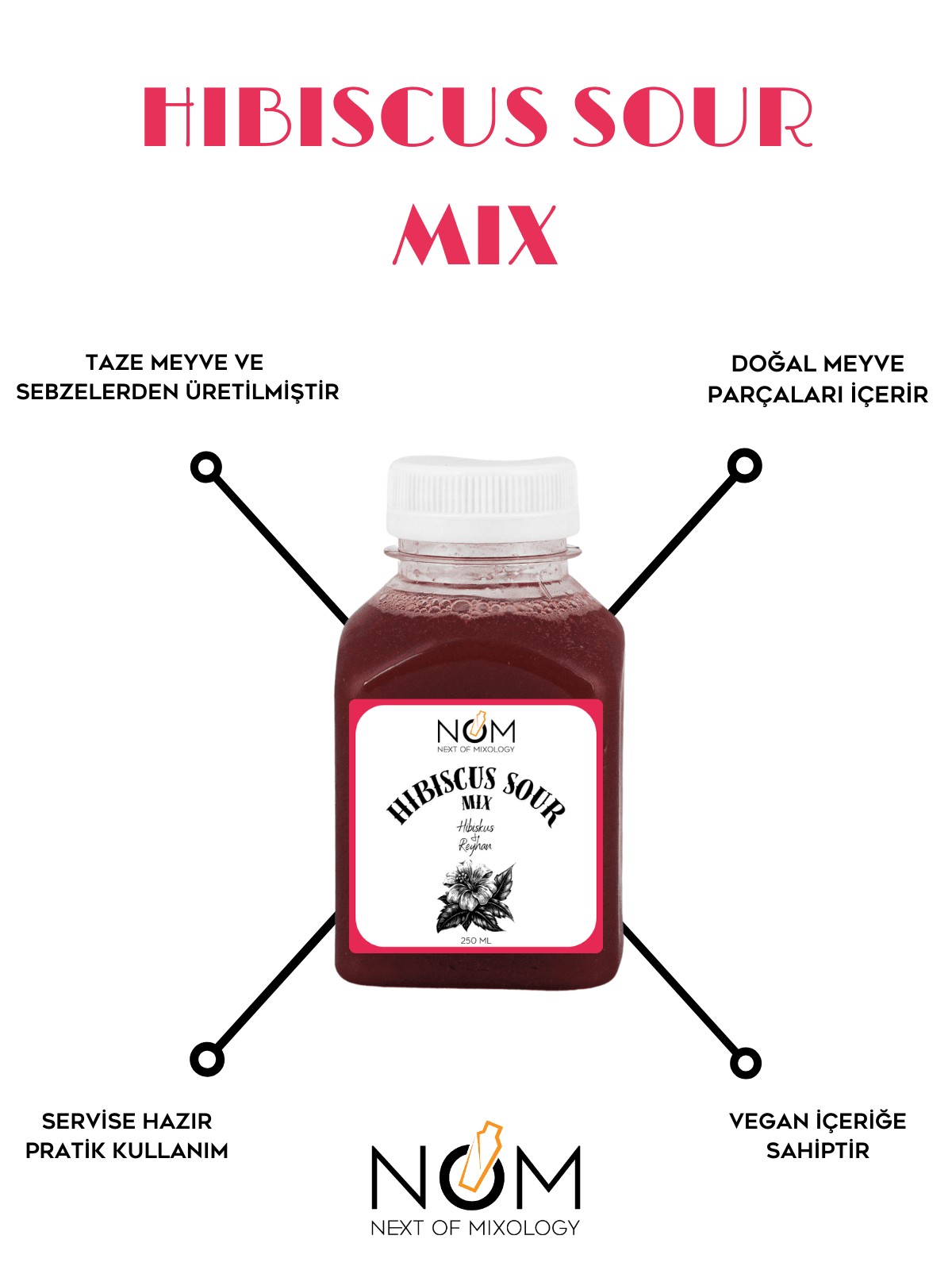 Hibiscus Sour Cocktail Mix 250 ml