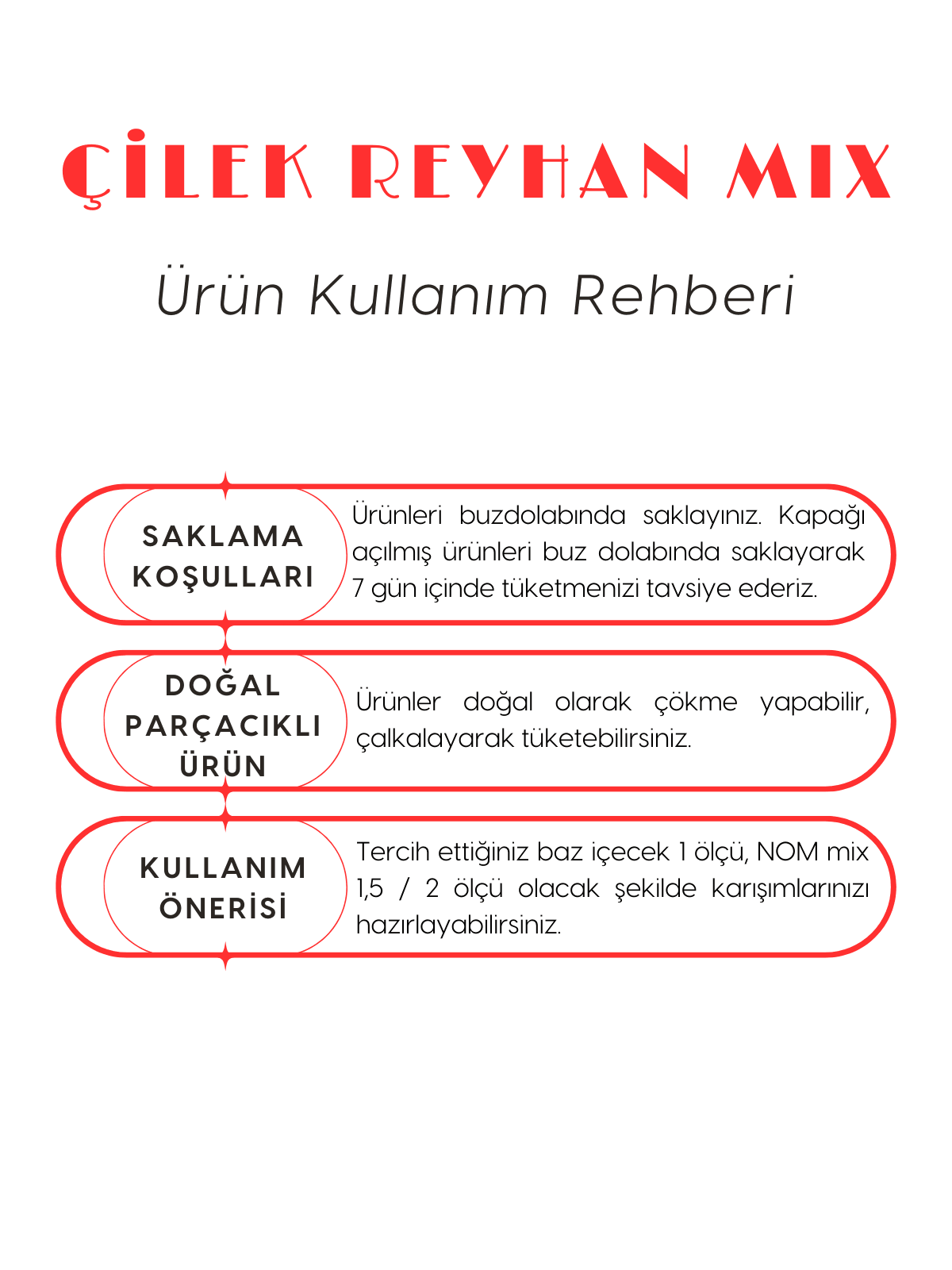 Çilek Reyhan Cocktail Mix 1000 ml