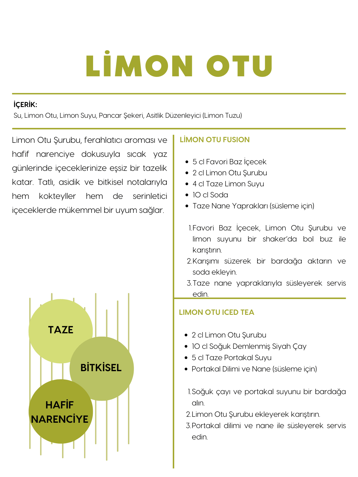 Limon Otu Şurubu 1000 ml