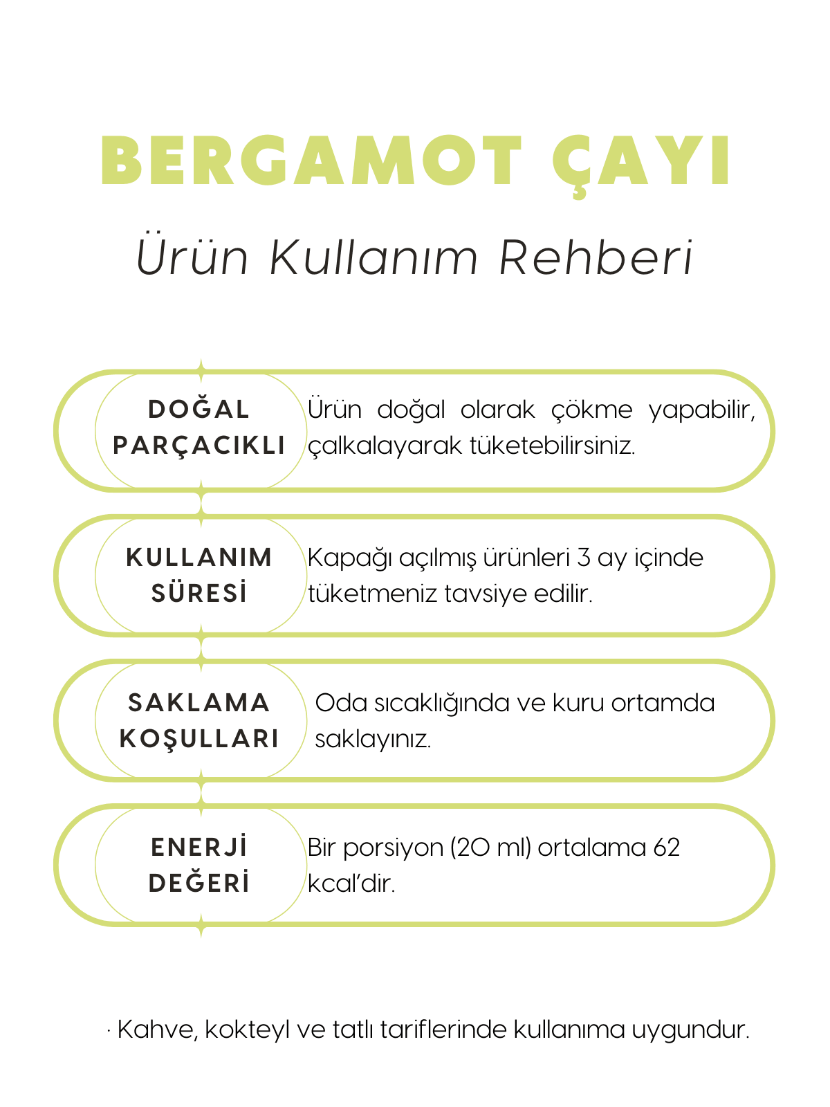 Bergamot Çayı Şurubu 1000 ml