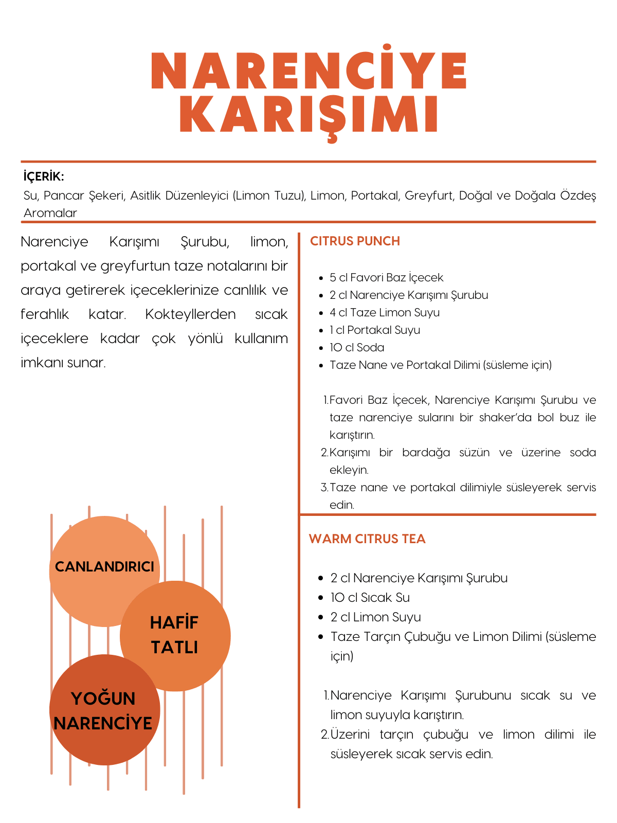 Narenciye Karışımı Şurubu 1000 ml