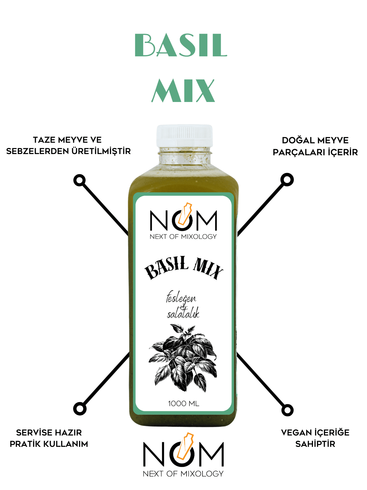 Fesleğen Cocktail Mix 1000 ml