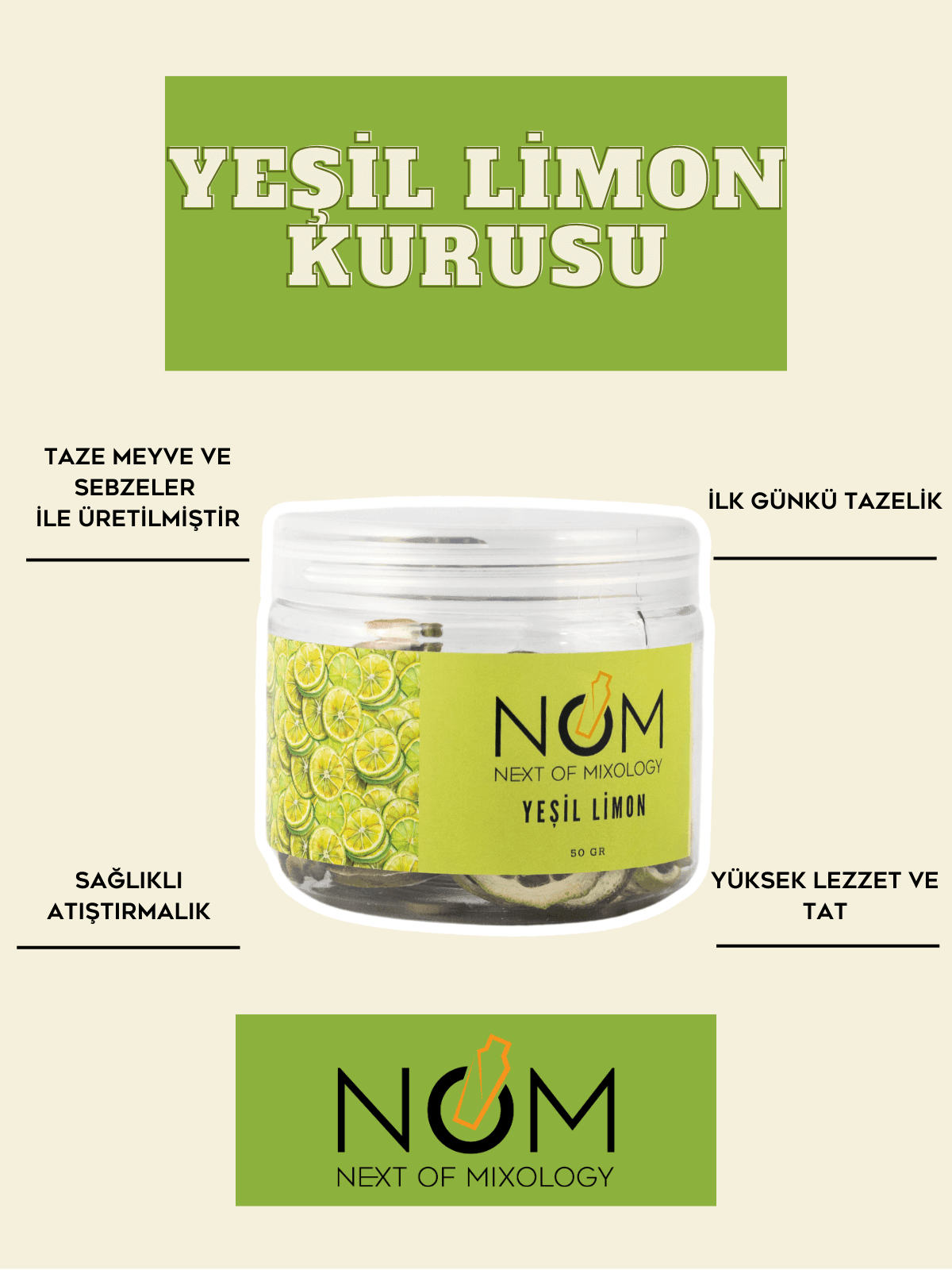 Yeşil Limon Kurusu 50 GR