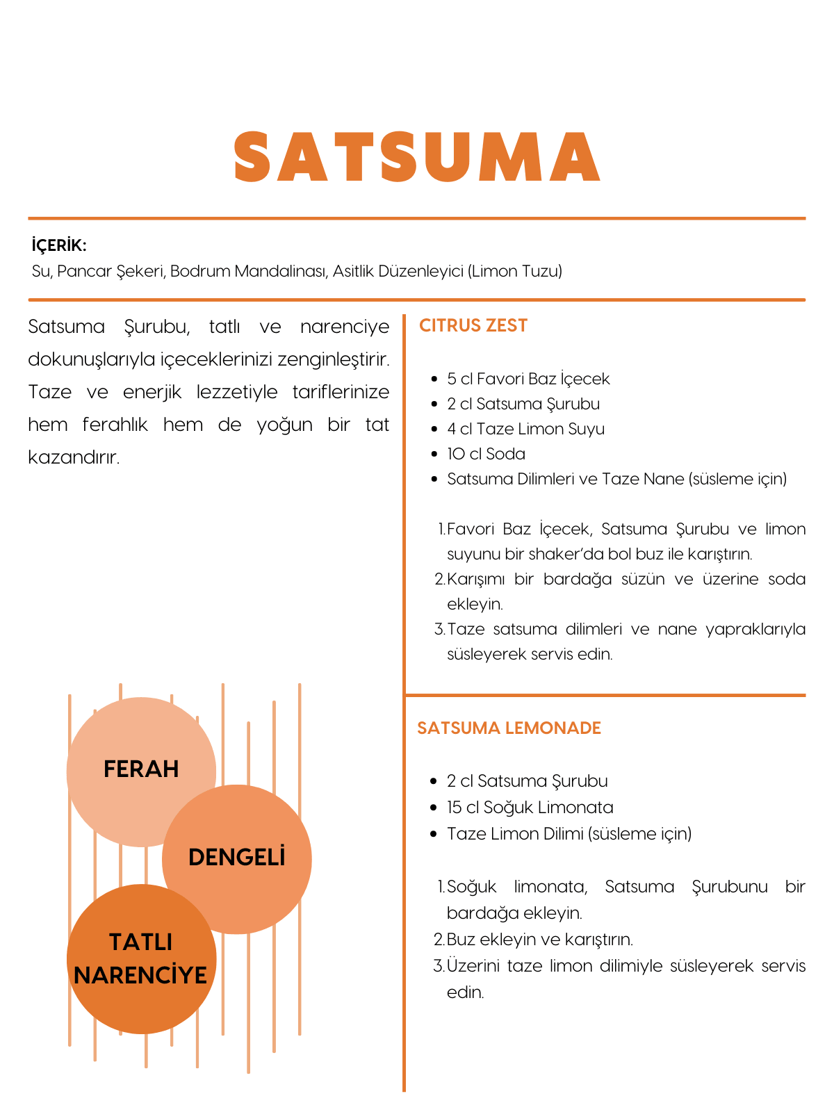 Satsuma Şurubu 125 ml