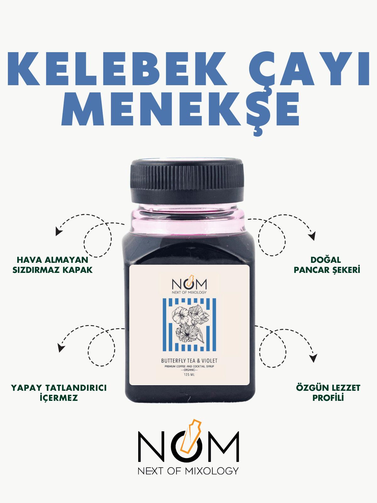 Kelebek Çayı - Mor Reyhan Şurubu 125 ml