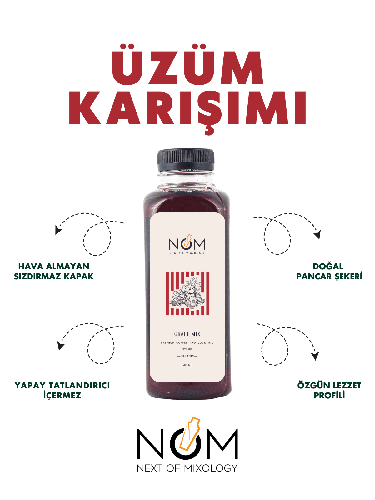 Üzüm Karışımı Şurubu 500 ml