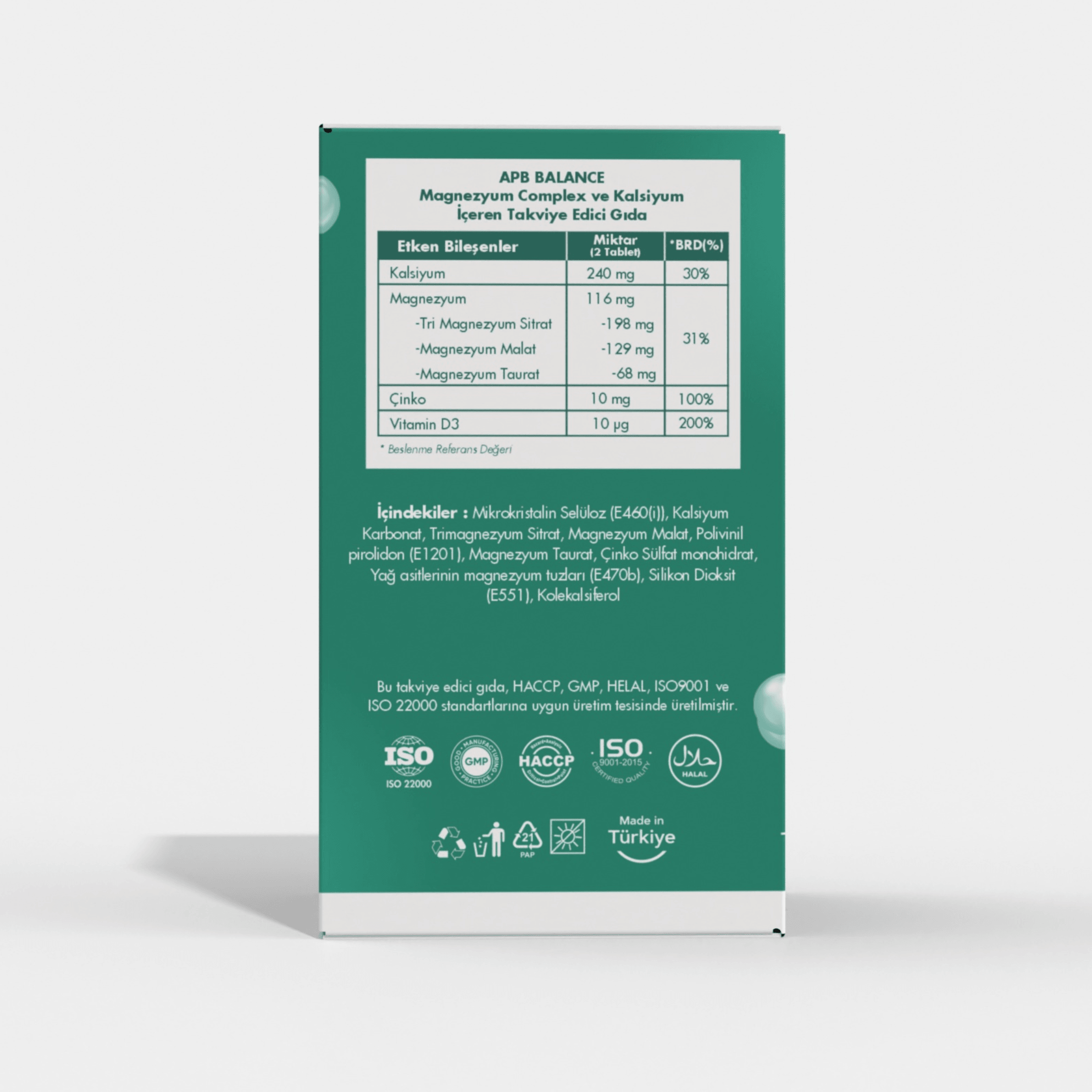 APB BALANCE MAGNEZYUM COMPLEX 60 TABLET