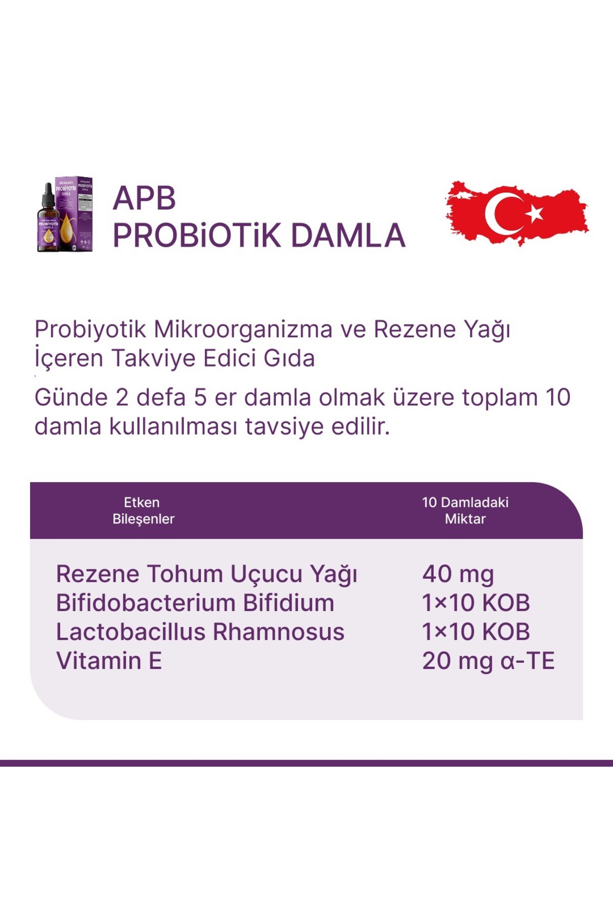 PROBİYOTİC 20 ML DAMLA