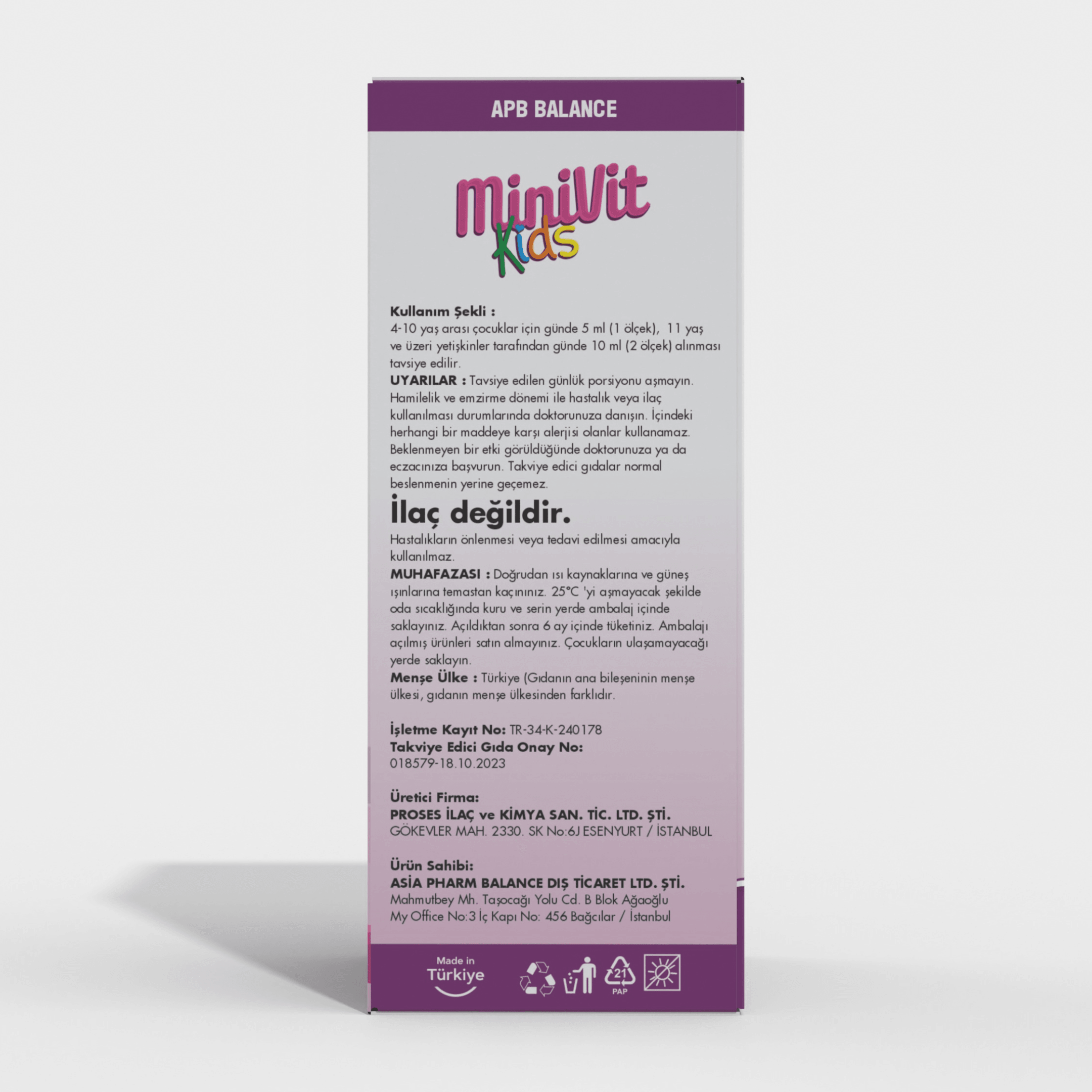 APB Balance Minivit Kids 150 ML