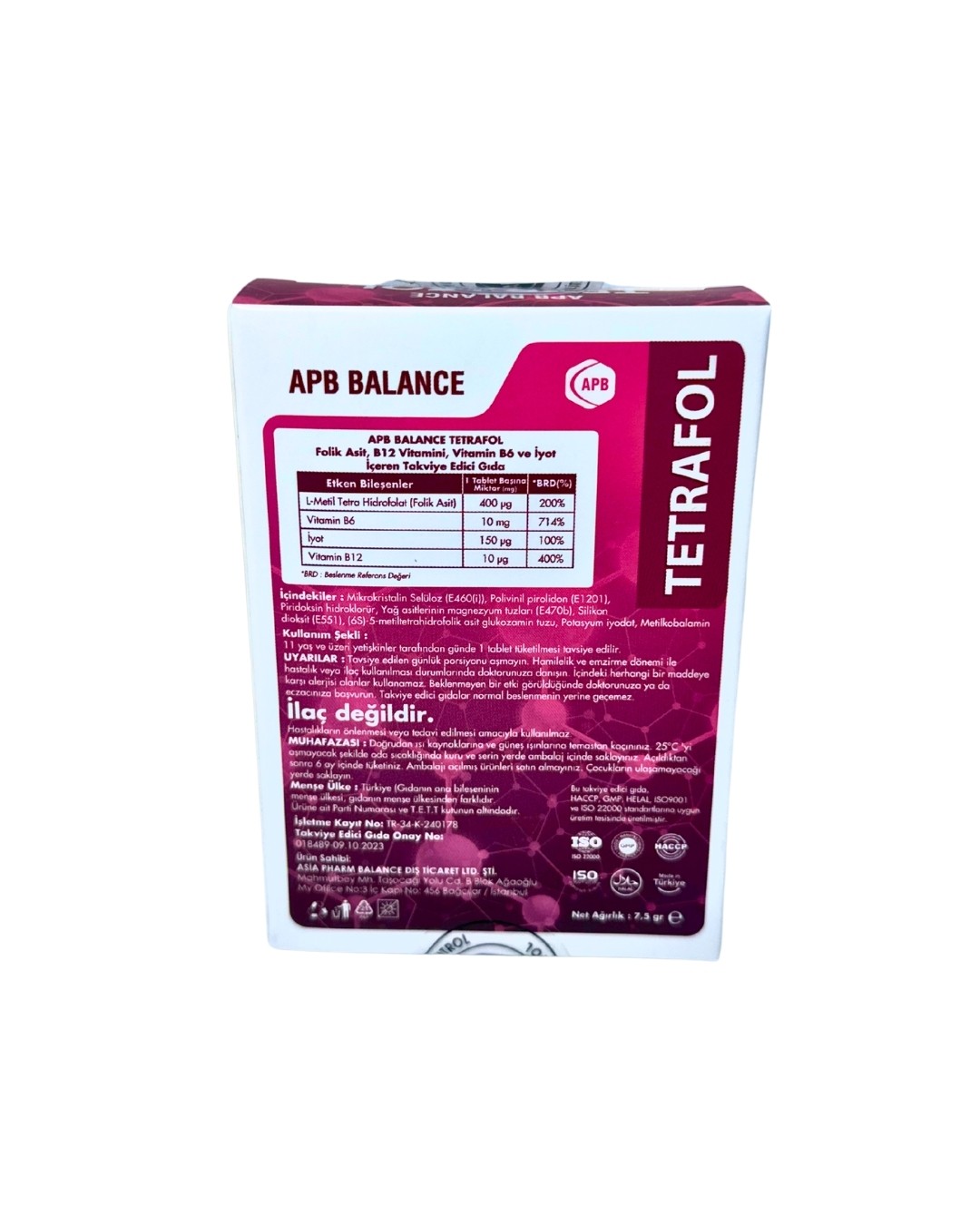 Folik Asit Tetrafol - 30 Tablet