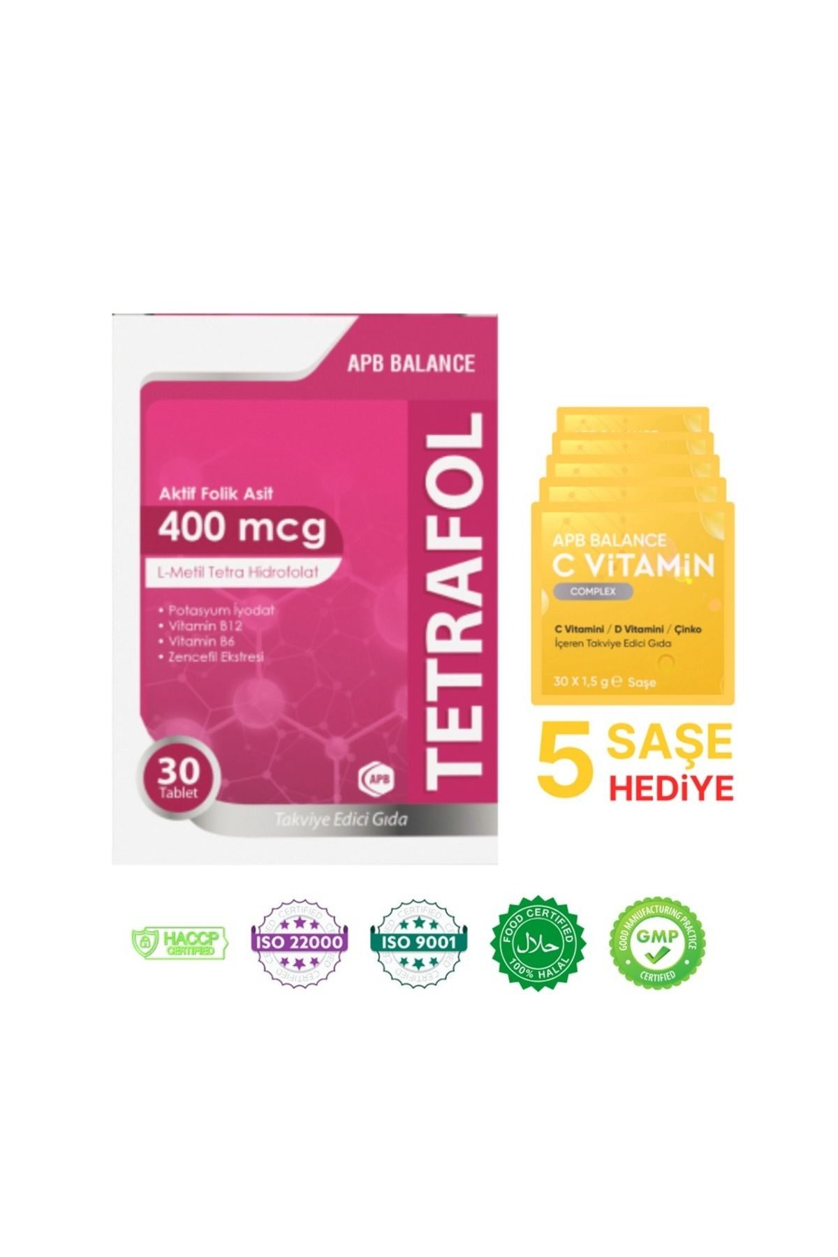 Folik Asit Tetrafol - 30 Tablet