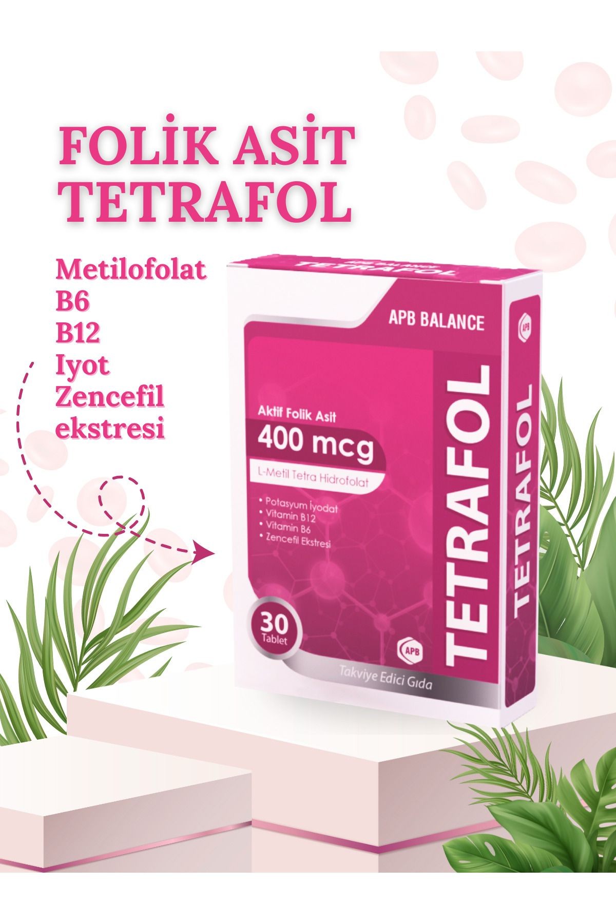 Folik Asit Tetrafol - 30 Tablet