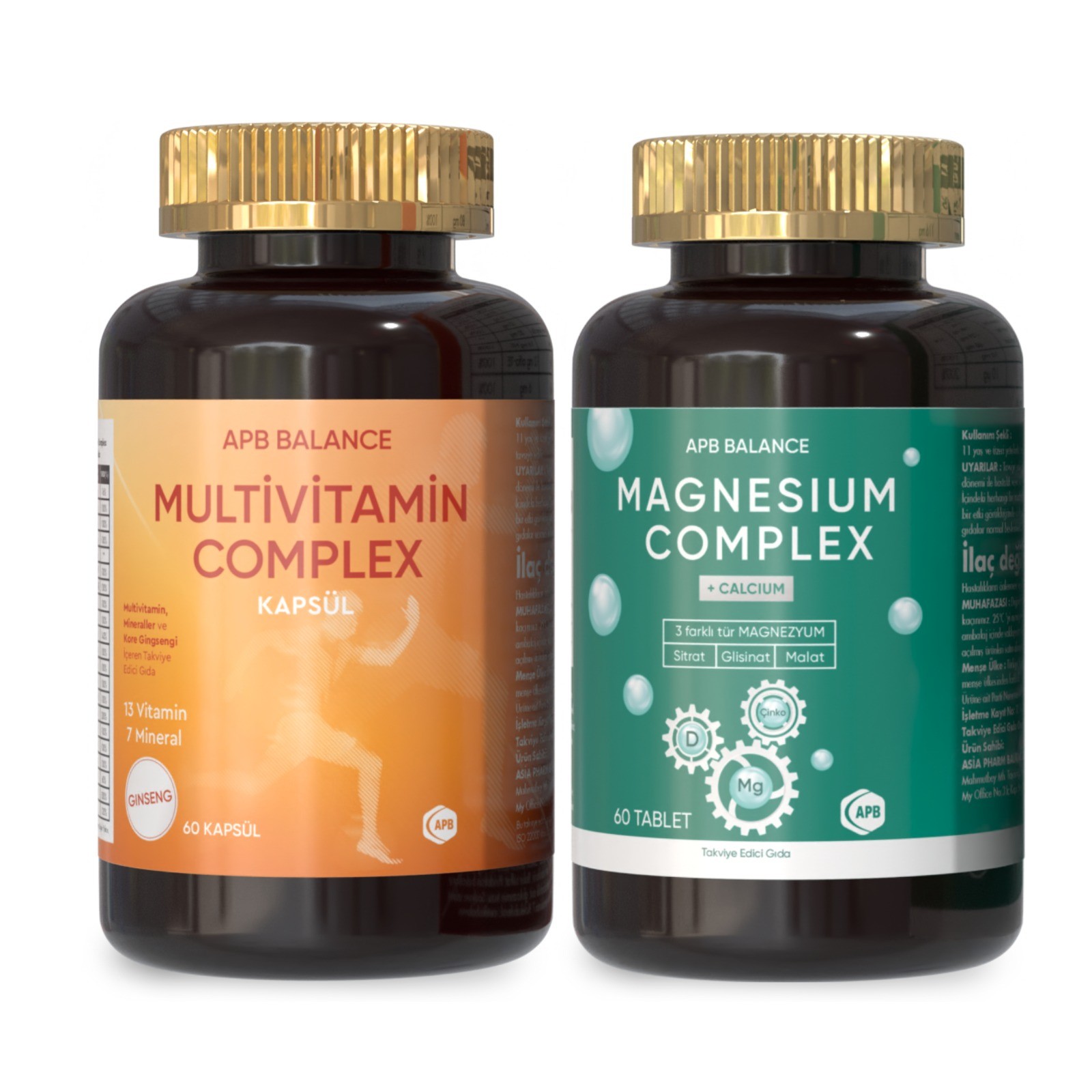 APB ASİA PHARM BALANCE MULTİVİTAMİN COMPLEX+ MAGNEZYUM COMLEX İkili Avantajlı Paket