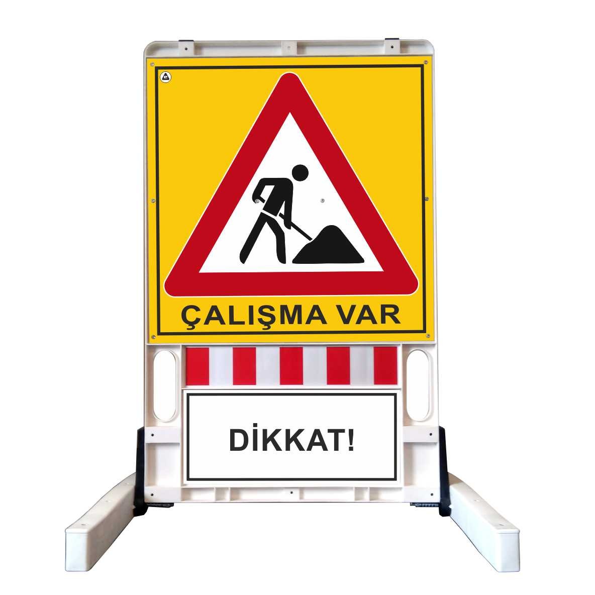 Katlanır Uyarı Levhalı Bariyerler 12500 FB R