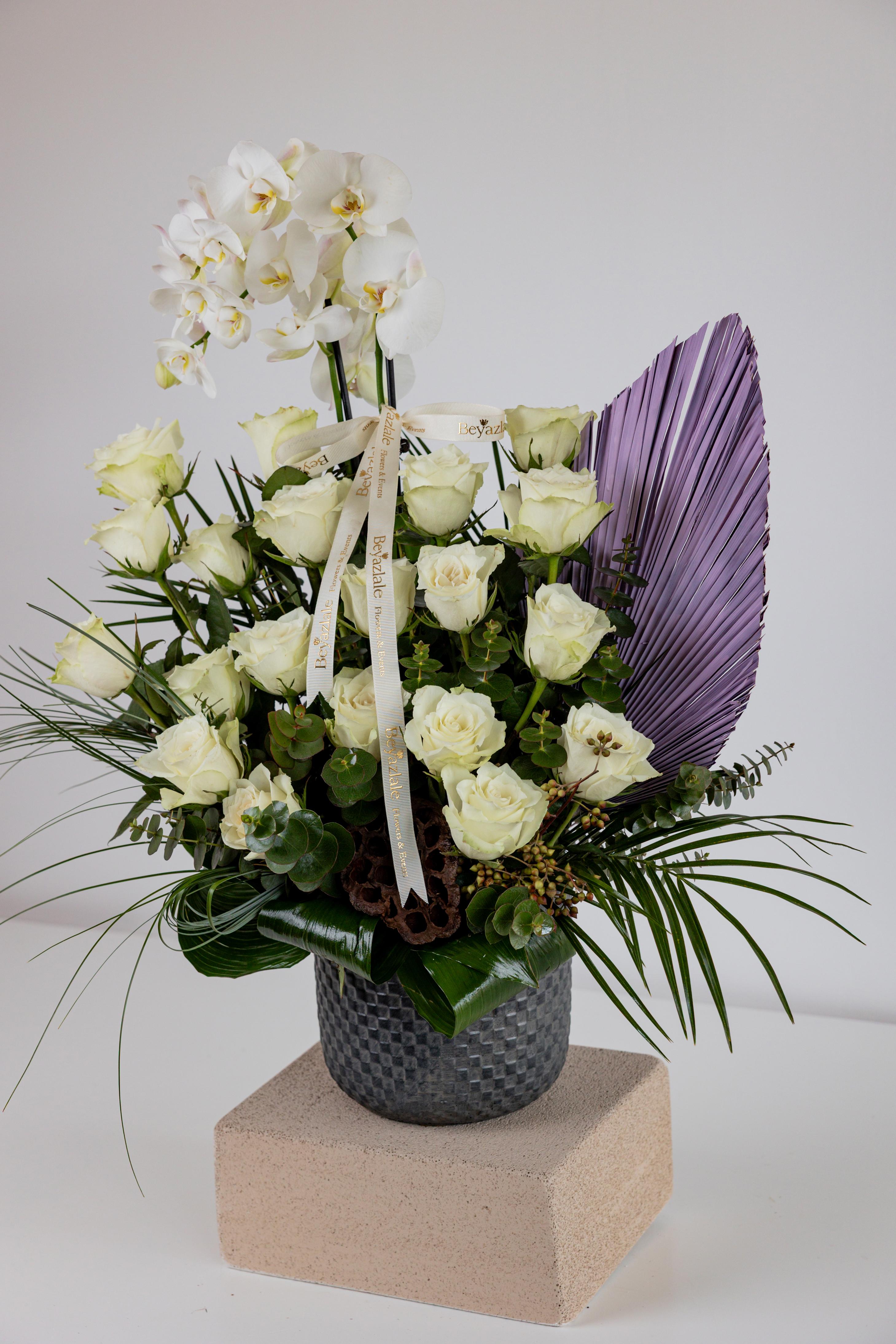 Deluxe Orkide & Gül Aranjman