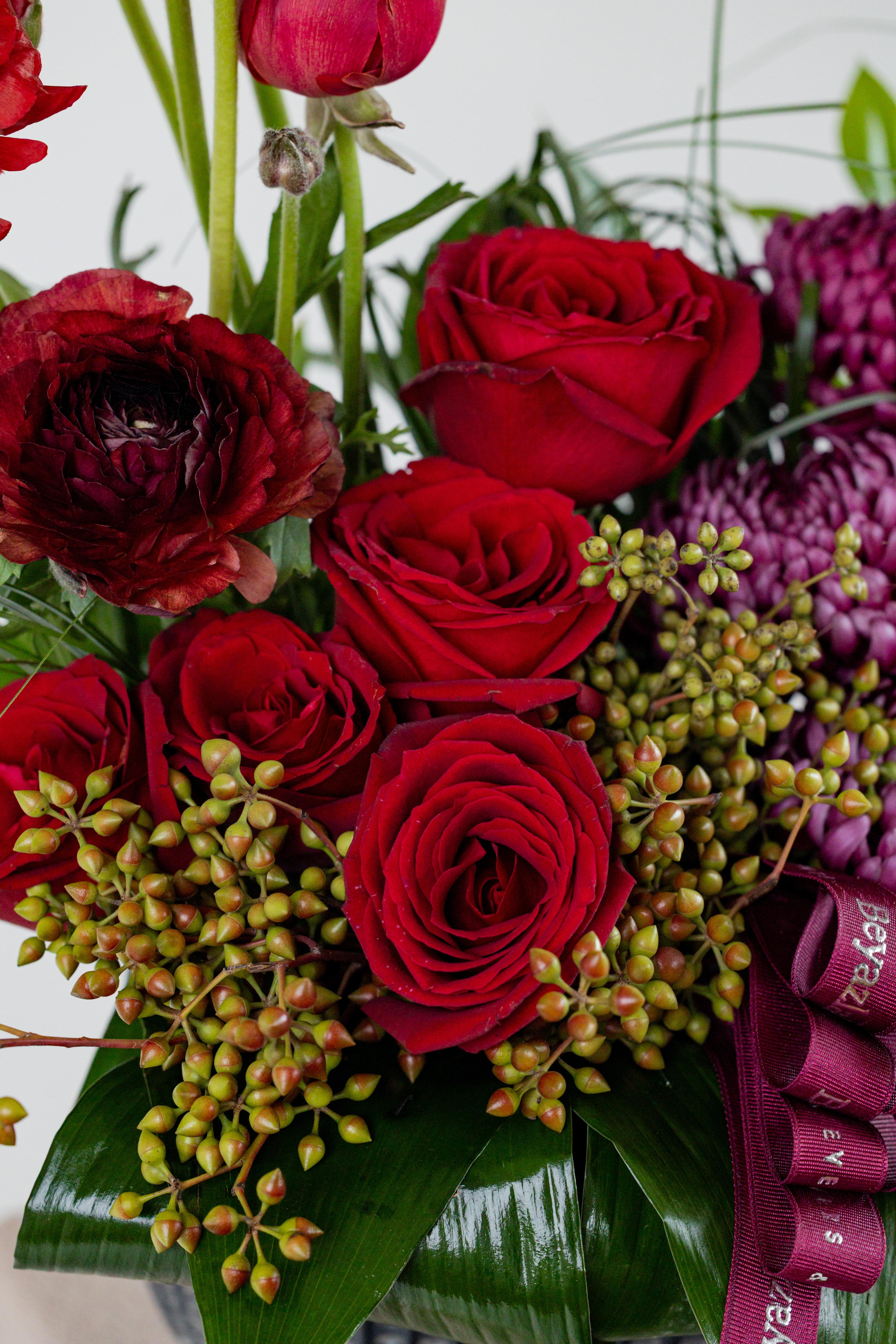 Deep Love Bordo Erengül Gül Aranjman