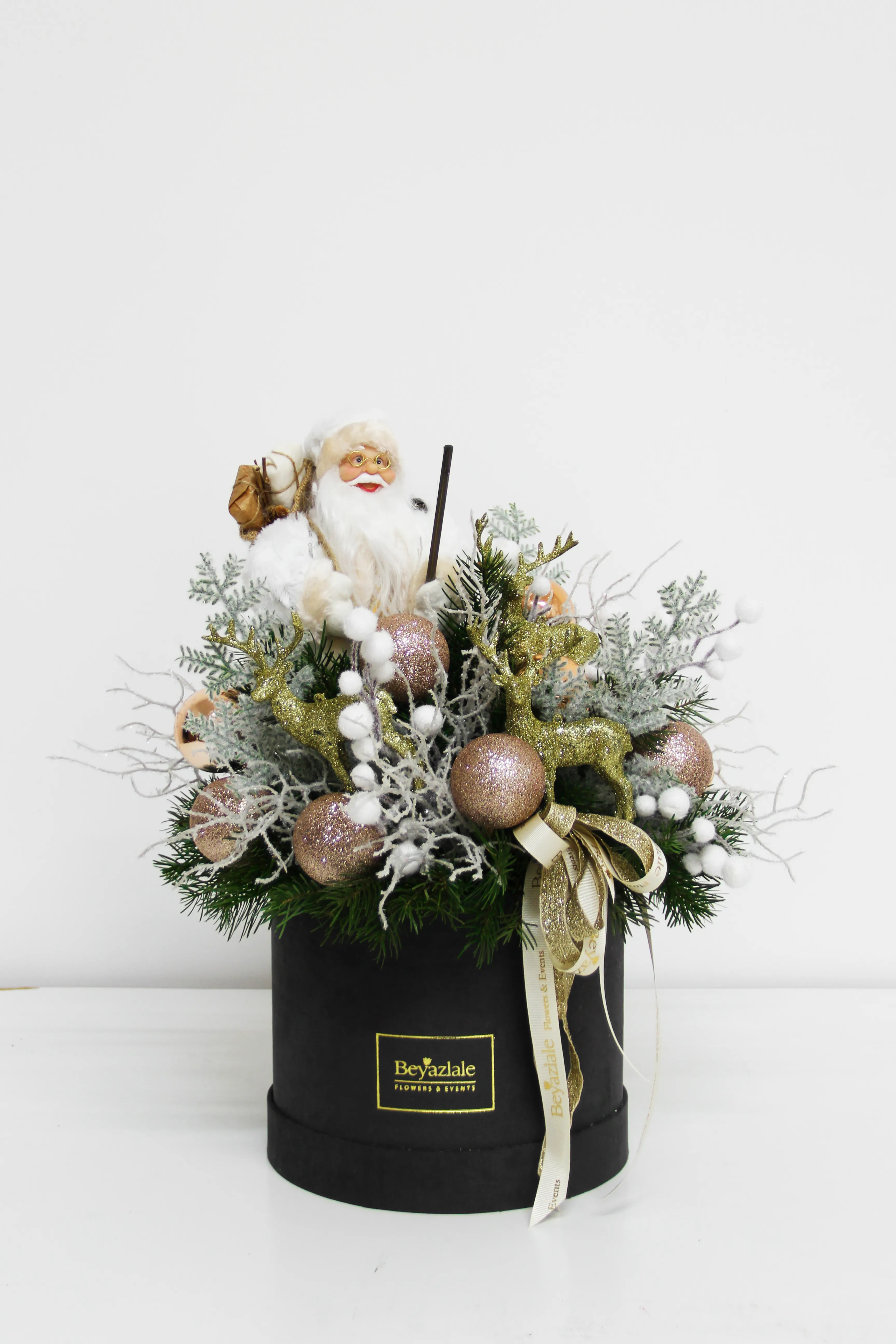 Rose Gold Yılbaşı Kutu Aranjmanı