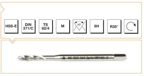 M6 KLAVUZ HELİS DIN371/C HSS-E MTE