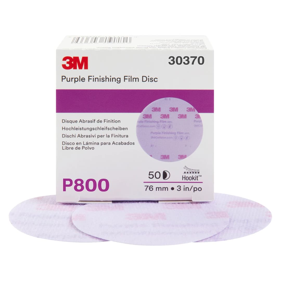 3M 30370 Hookit 260L Mor Finisaj Cırtlı Film Disk Zımpara P800 76mm 1 Adet
