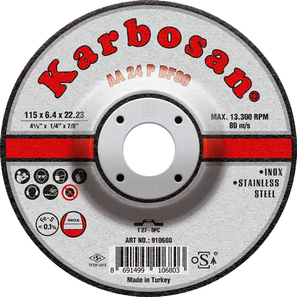 230X6,4X22 INOX TAŞLAMA TAŞI KARBOSAN