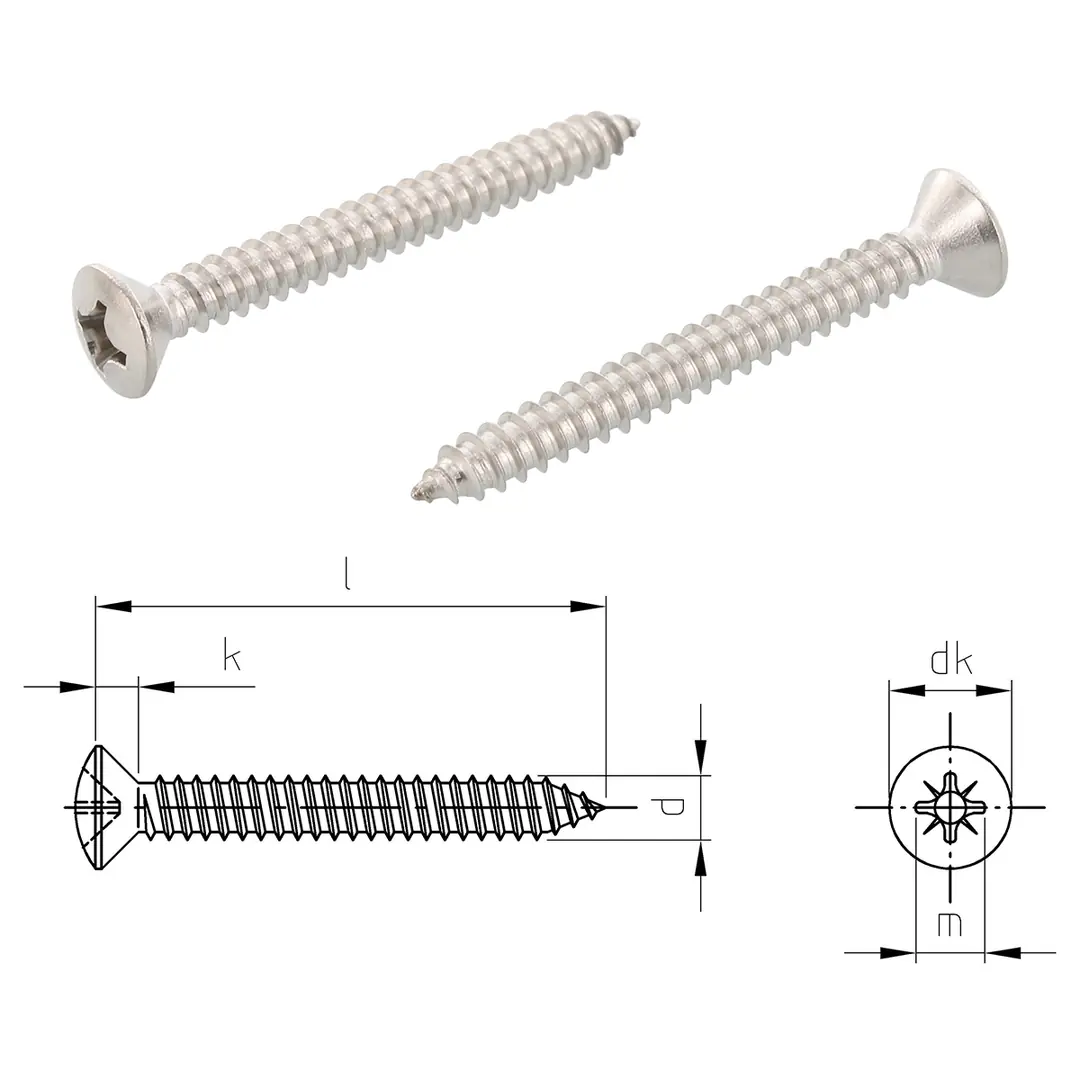 4.8X25 INOX YMB SAC VİDASI DIN7983 A4-70