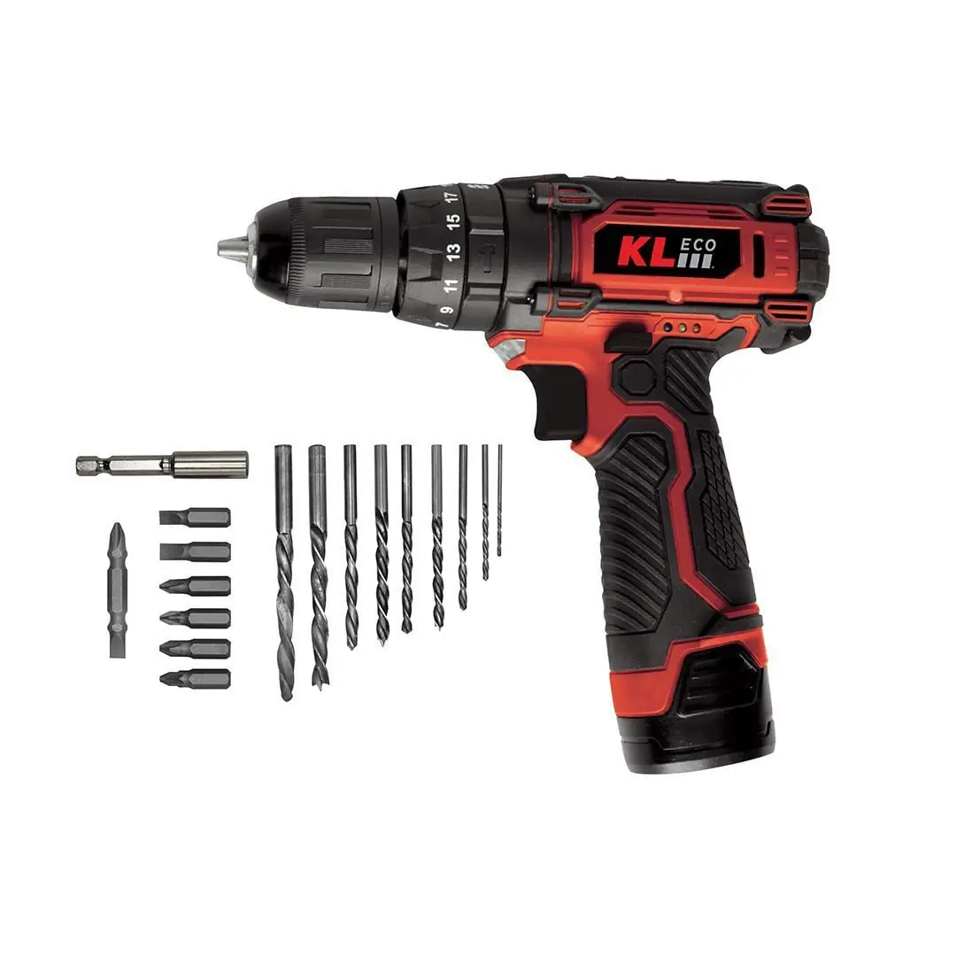 12V 2.0AH ŞARJLI DARBELİ MATKAP ÇİFT AKÜ KLECO KE2220DM-DB